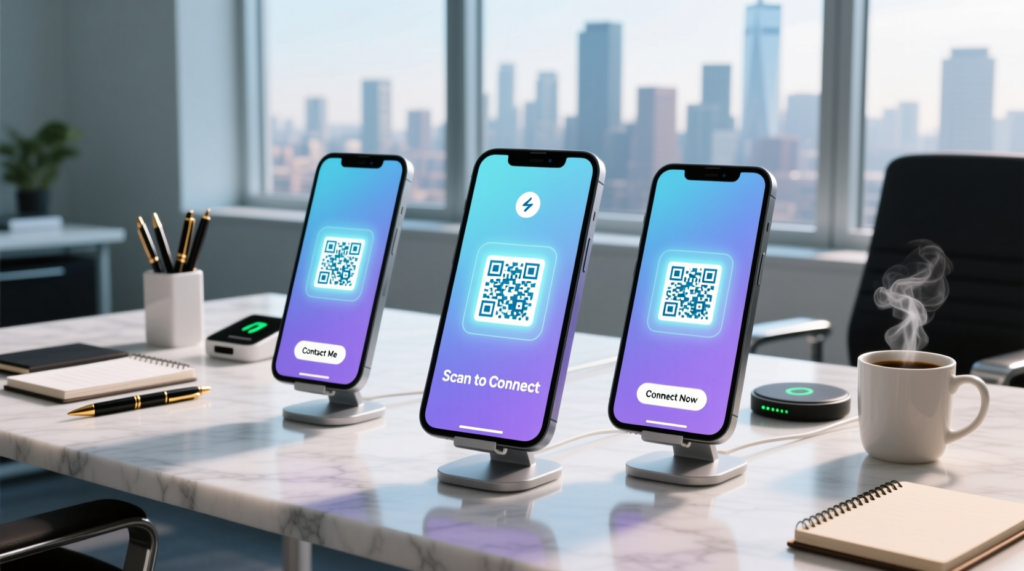 Dijital iş kartı QR kod ile hızlı paylaşım