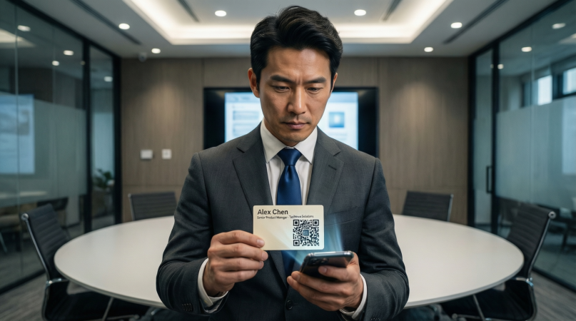QR kodlu kartvizit ile dijital iletişim paylaşımı